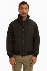 U.S. Polo Assn. Men’s Quilted Bomber Jacket – Black
