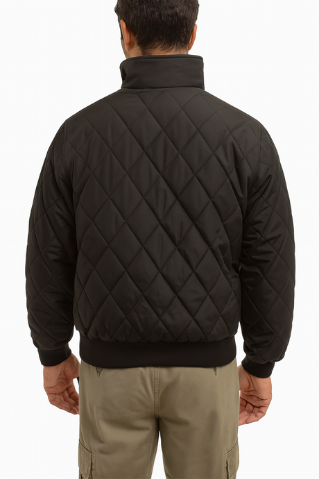U.S. Polo Assn. Men’s Quilted Bomber Jacket – Black