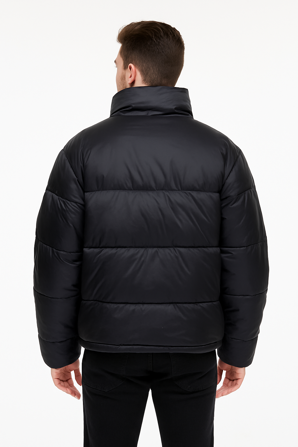 Hollister Men’s Black Puffer Jacket – Winter Warmth & Comfort