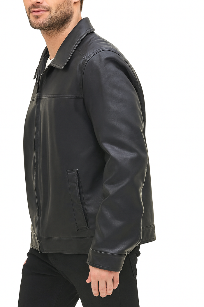 Tommy Men’s Classic Black Leather Jacket