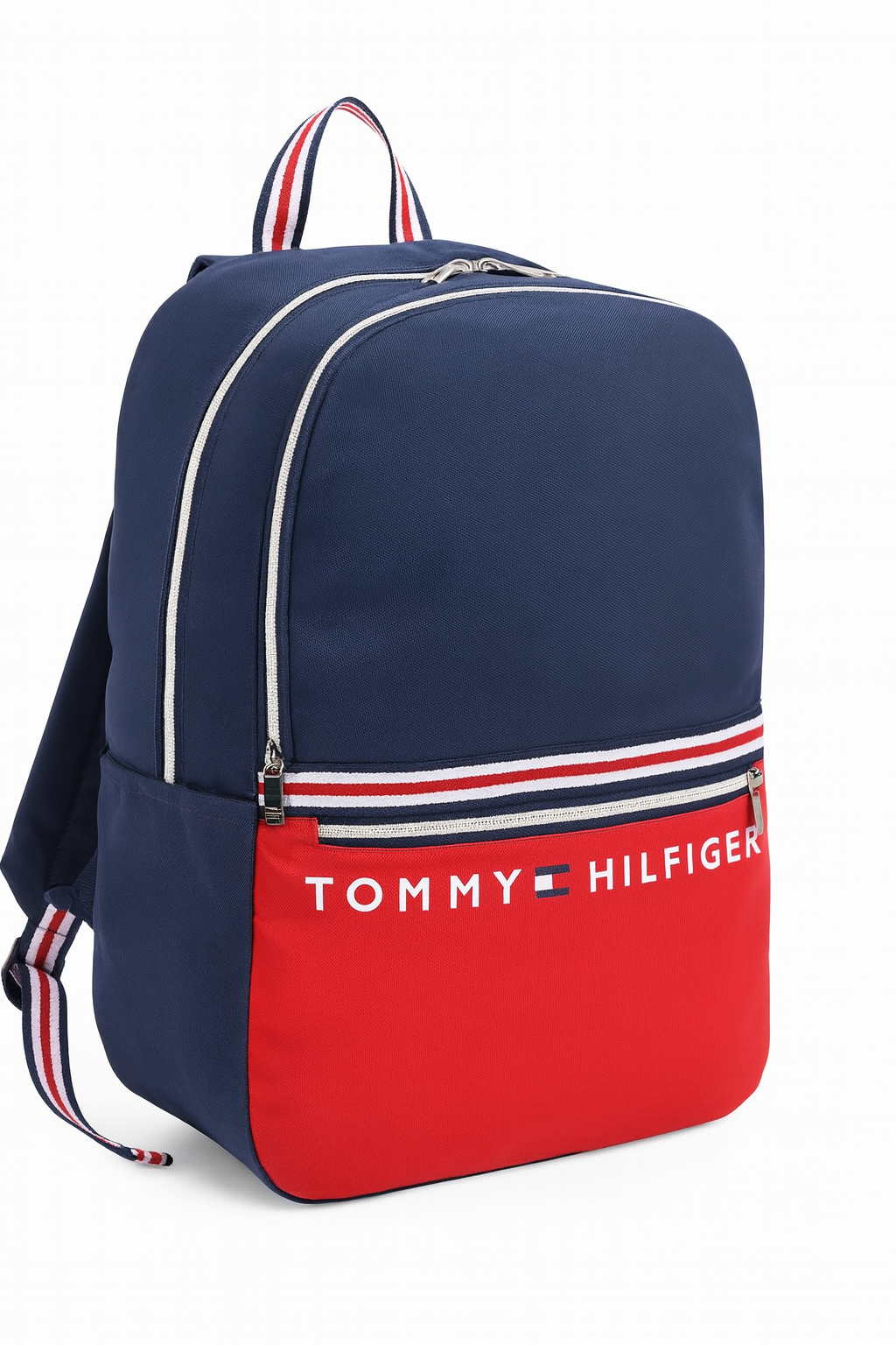 Tommy Hilfiger Unisex Navy & Red Backpack with Logo Detail