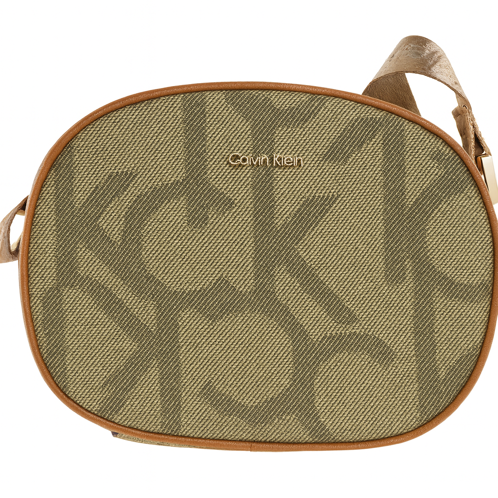 Calvin Klein Women’s Monogram Rounded Crossbody Bag