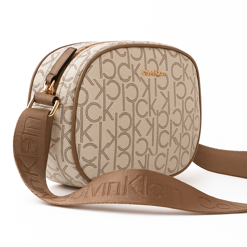 Calvin Klein Women’s Monogram Rounded Crossbody Bag
