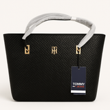 Tommy Jeans Black Embossed Tote Bag