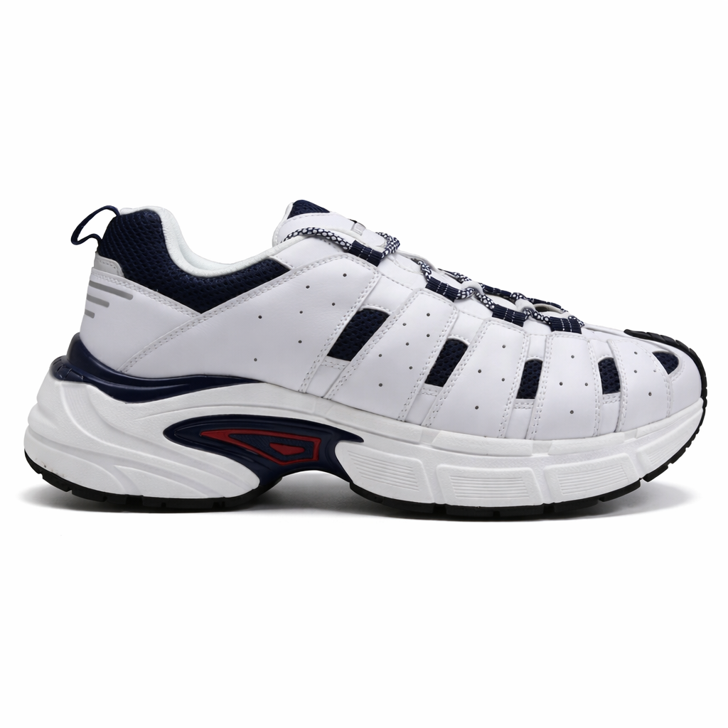 This is a pair of Tommy Hilfiger Archive'95 men's sneakers _ Off White