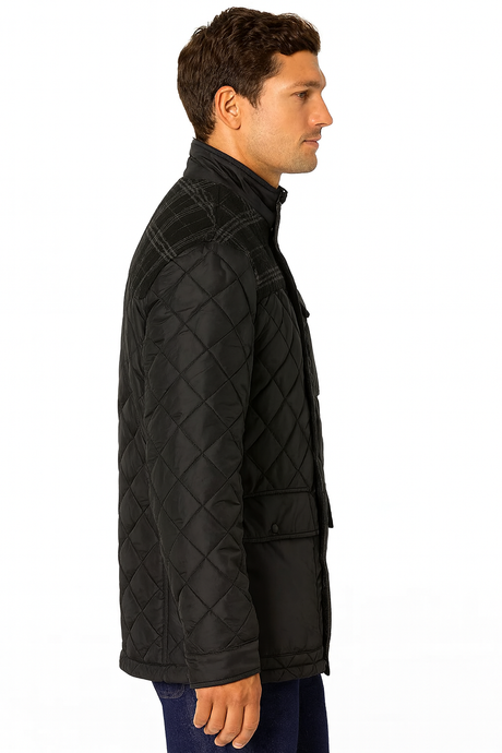 Cole Haan Men’s Quilted Field Jacket – Black