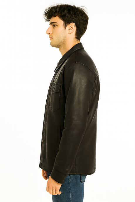 Levi’s Faux Brown Leather Sherpa-Lined Jacket for Men