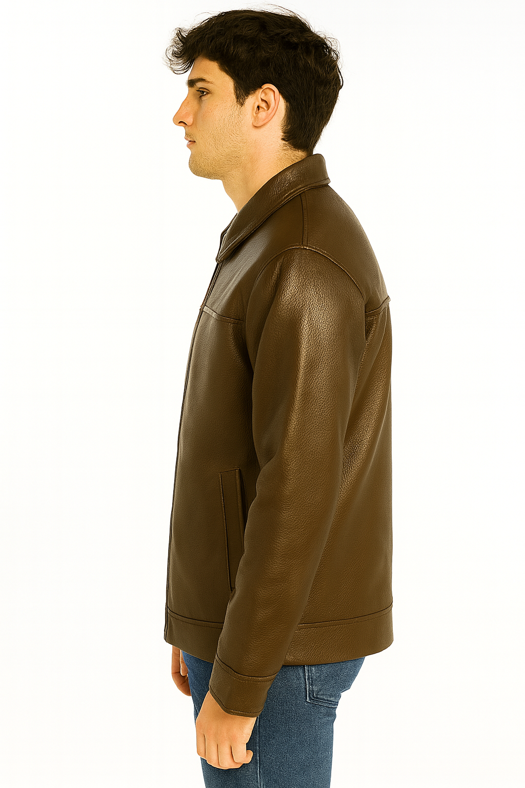 Tommy Hilfiger Men's Brown Leather Jacket