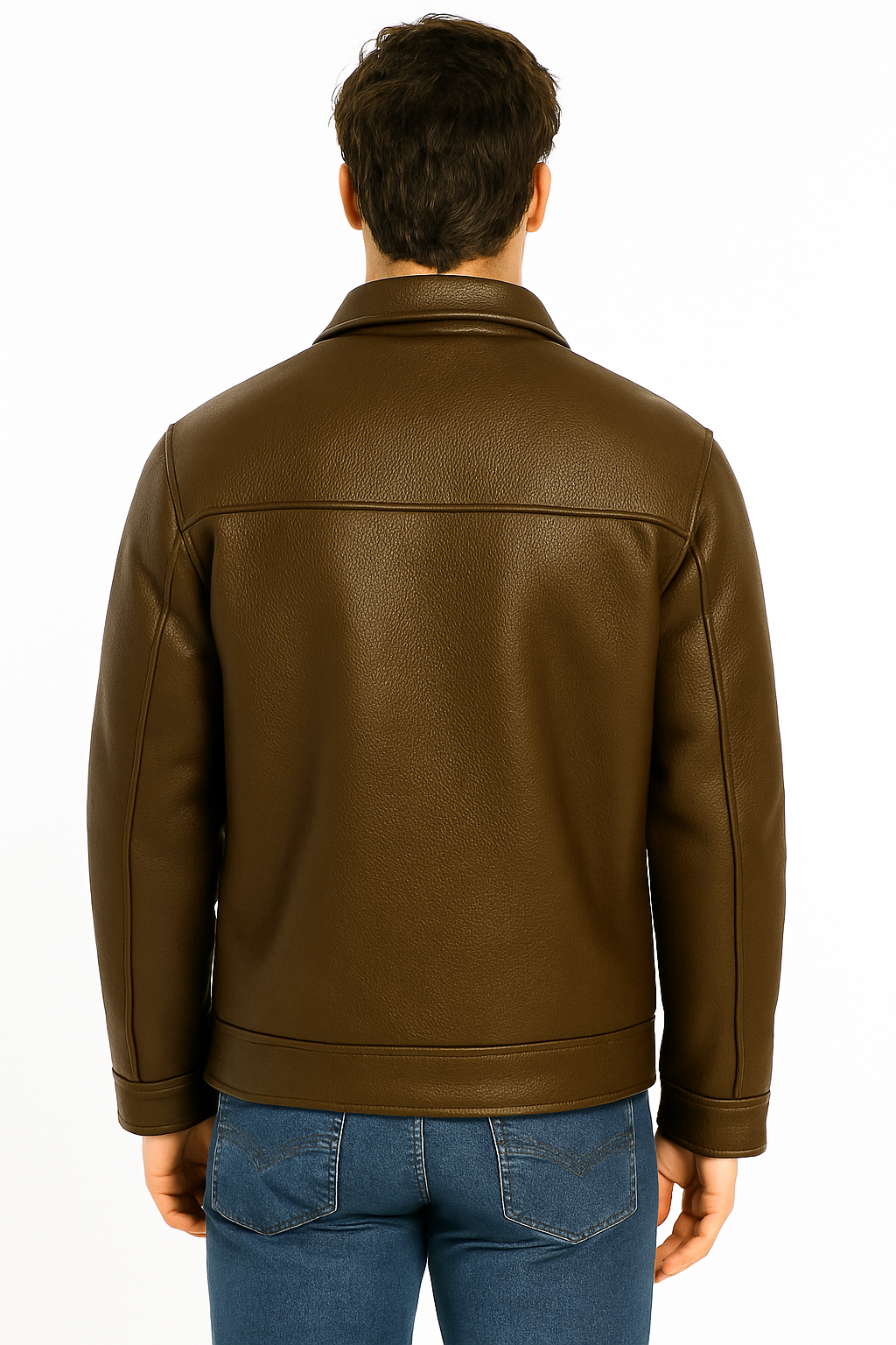 Tommy Hilfiger Men's Brown Leather Jacket