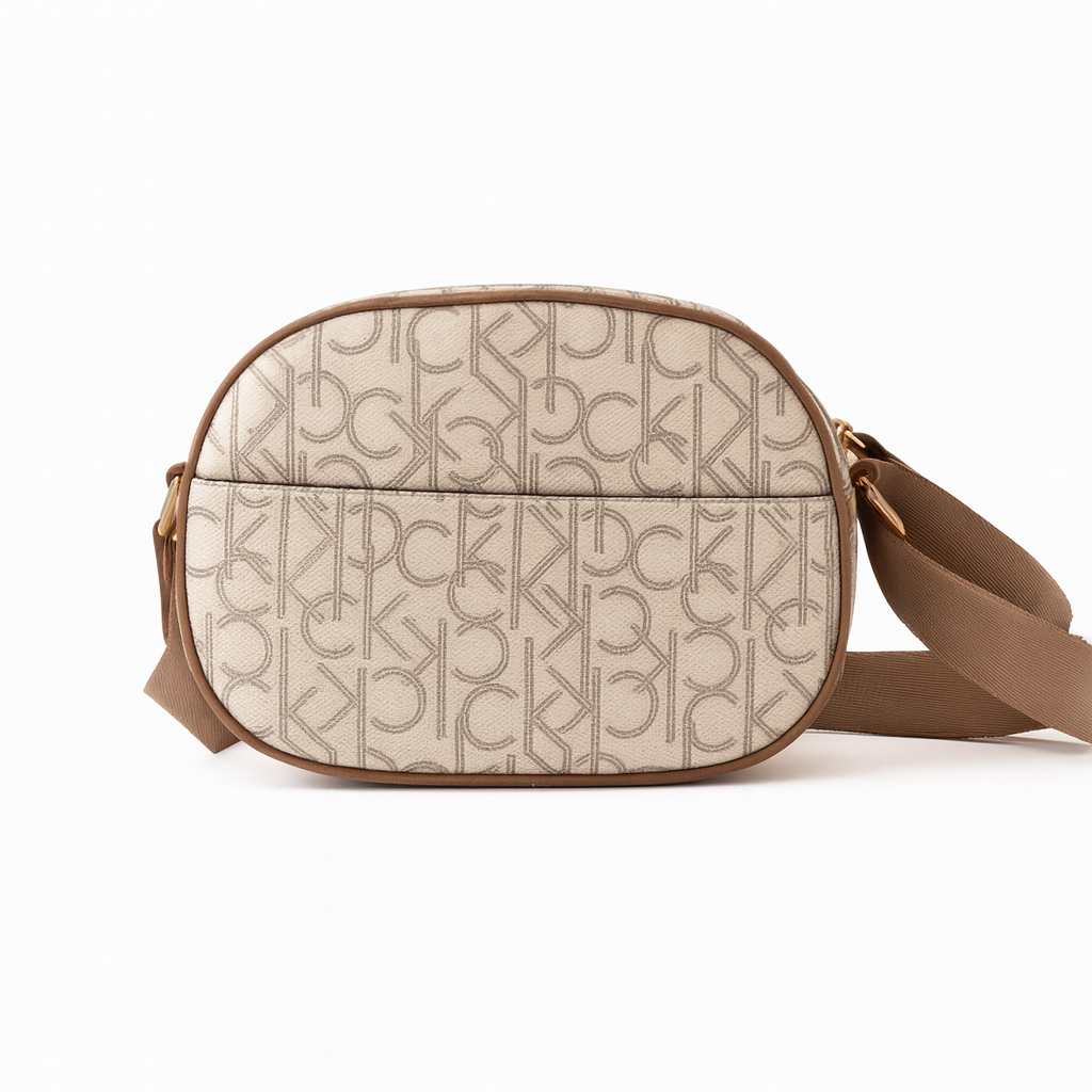 Calvin Klein Women’s Monogram Rounded Crossbody Bag