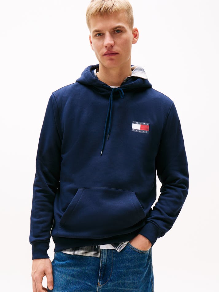 Tommy Jeans Men’s Navy Blue Flag Logo Hoodie
