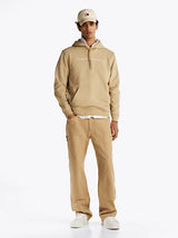 Tommy Jeans Men’s Beige Hoodie with White Logo