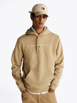 Tommy Jeans Men’s Beige Hoodie with White Logo