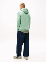 Tommy Jeans Men’s Mint Green Hoodie with Blue Logo