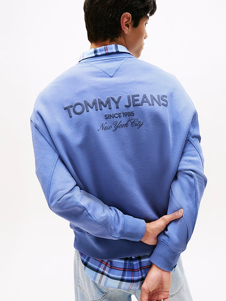 Tommy Jeans Sweatshirt Round Neck Men Blue1 (BH)