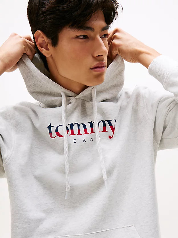 Tommy Jeans Men’s Grey Logo Hoodie