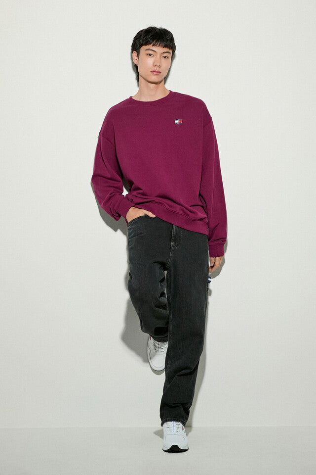 Tommy Jeans Sweatshirt Round Neck Men Purple (BH)