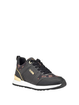 GUESS Women’s Black & Gold Logo Lace-Up Sneakers