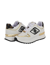 GUESS Women’s White & Gold Logo Platform Sneakers