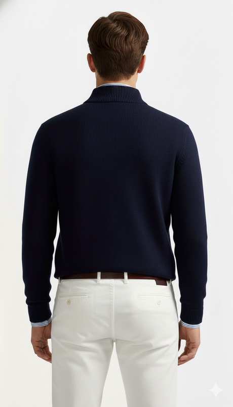 Ralph Lauren Half-Zip Knit Pullover – Navy Blue
