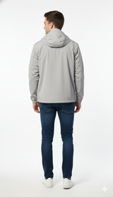 Timberland Men’s Lightweight Hooded Windbreaker Jacket – Grey