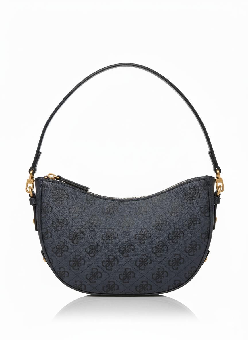 GUESS  - Quilted Flap Crossbody Bag with Chain Strap and Iconic Logo - GRY