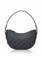 GUESS  - Quilted Flap Crossbody Bag with Chain Strap and Iconic Logo - GRY