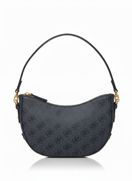 GUESS  - Quilted Flap Crossbody Bag with Chain Strap and Iconic Logo - GRY