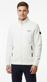 Tommy Hilfiger Men's Full-Zip Track Jacket - White with Color-Block Pockets & Badge Detail