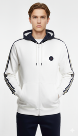 Tommy Hilfiger Men's Hybrid Full-Zip Hoodie - Cotton with Water-Resistant Hood