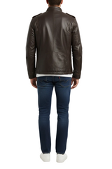 Faux Leather Trucker Jacket - LevI's _ Brown