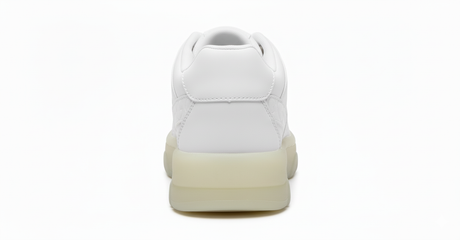 Women's White Sport Sneaker with Bold Details and Embossed 'G' Logo