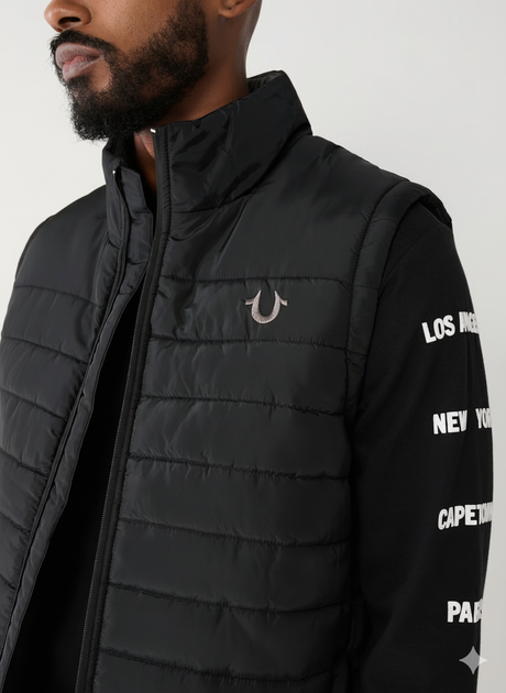 QUILTED VEST WITH HORSESHOE