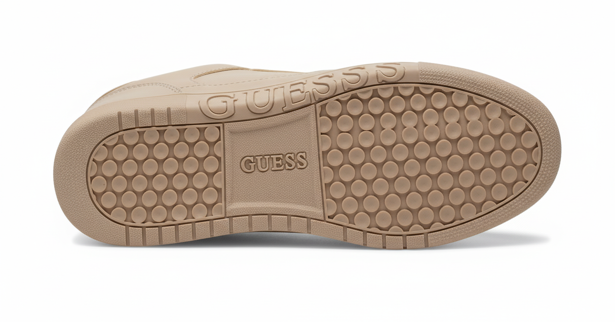 GUESS Beige Low-Top Sneaker – Signature Logo Design