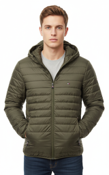 Tommy Hilfiger Men's Lightweight Packable Hooded Puffer Jacket
