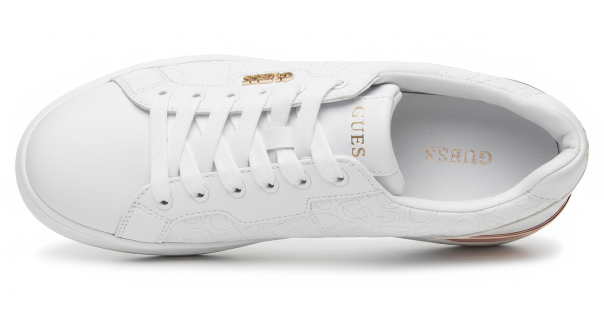 GUESS Onna Low-Top Logo Sneakers Women - WHTGLD