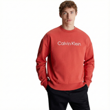 Calvin Klein Sweatshirt Logo Printed Men _ Orange