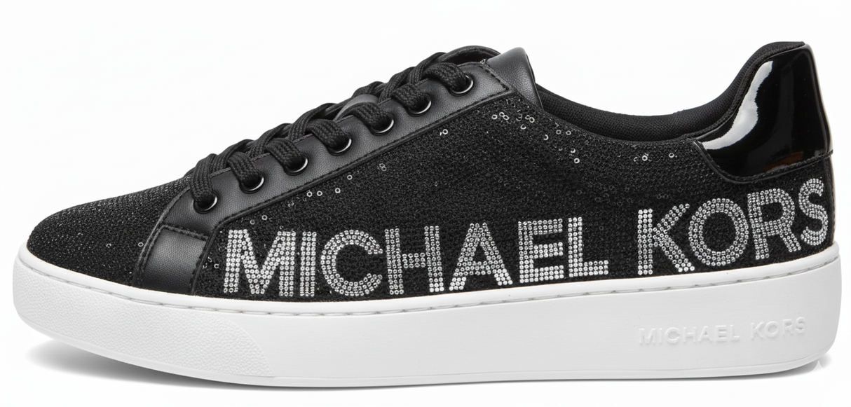 Sky Sequin Logo Sneaker (Black)