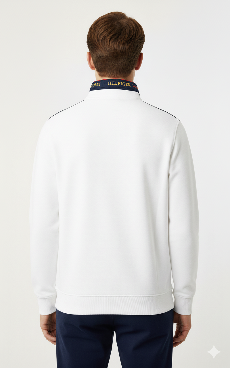 Tommy Hilfiger Men's Signature Collar Quarter-Zip Sweatshirt