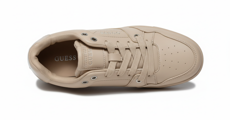 GUESS Beige Low-Top Sneaker – Signature Logo Design