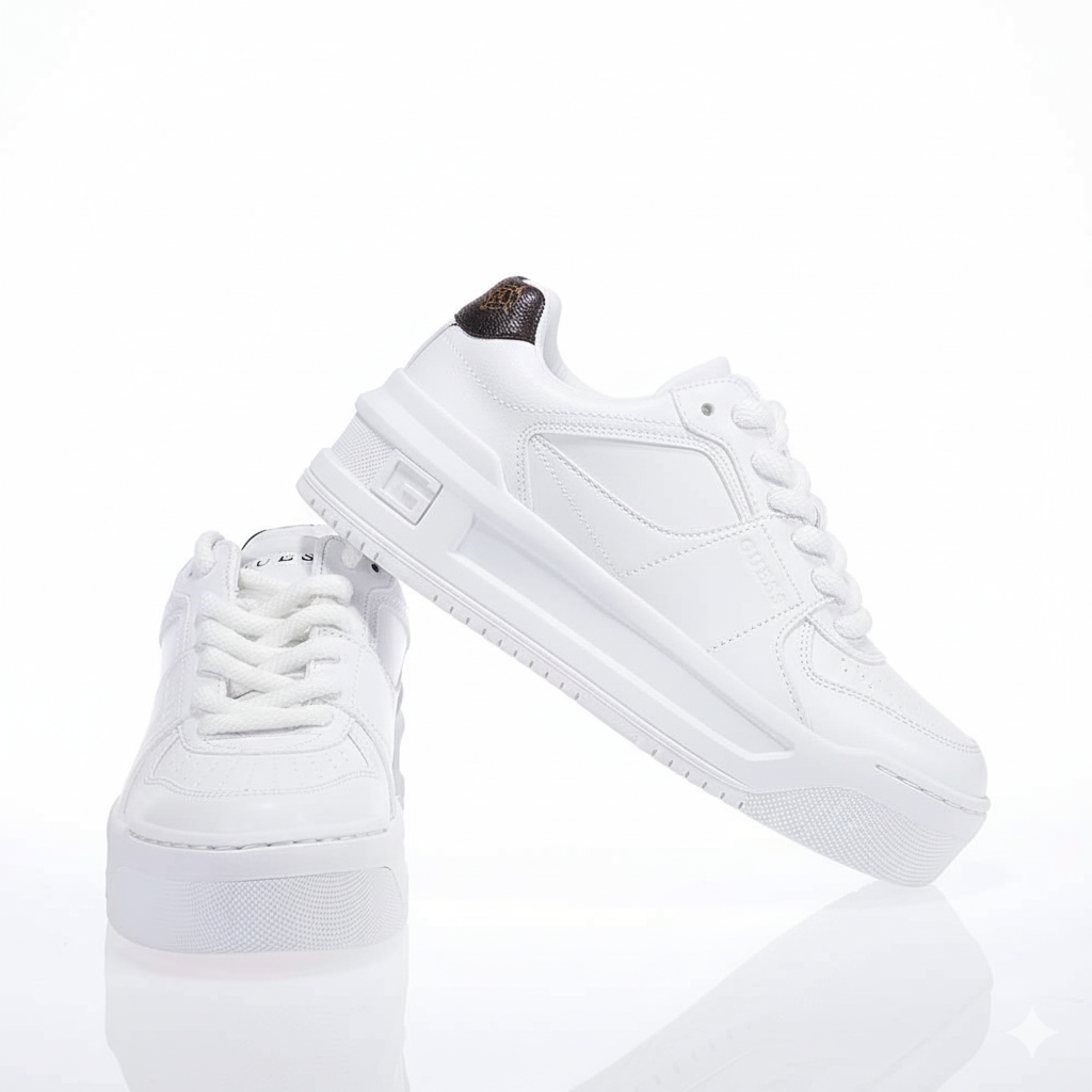 GUESS LEMMER FL8MMRELE12 WHITE SNEAKERS