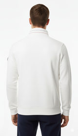Tommy Hilfiger Men's Full-Zip Track Jacket - White with Color-Block Pockets & Badge Detail