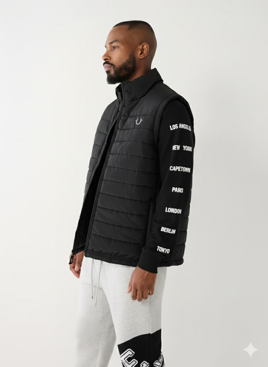 QUILTED VEST WITH HORSESHOE