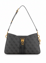 GUESS -Quilted Flap Crossbody Bag with Chain Strap and Iconic Logo