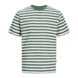 Jack & Jones GESTREIFT RUNDHALS - T-shirt con stampa - laurel wreath