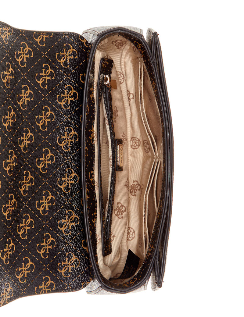 Guess Logo Print Office Satchel Bag