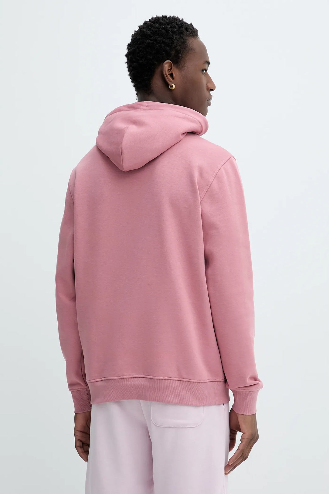 Tommy Jeans Men’s Pink Linear Logo Hoodie