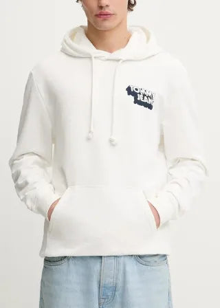 Tommy Jeans Men’s White Graphic Logo Hoodie