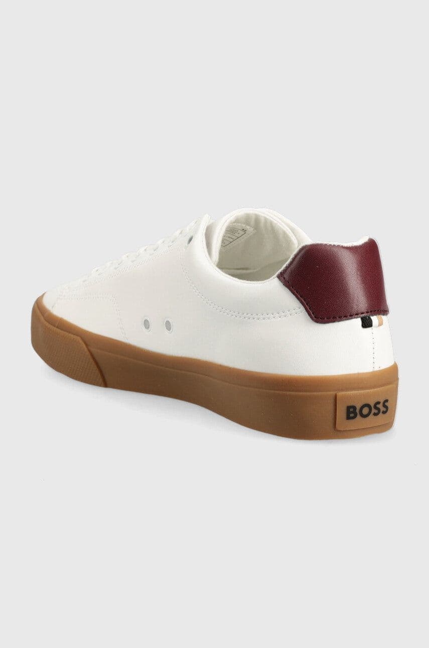 Hugo Boss Men's Aiden Sneakers Low-Top Shoes Big B Logo Open White