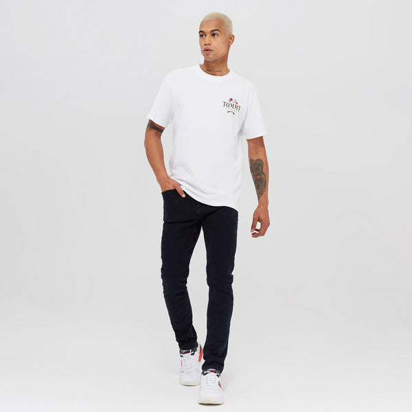 Tommy Jeans Tommy Jeans Relaxed Modern Prep Back Logo Erkek Beyaz T-Shirt